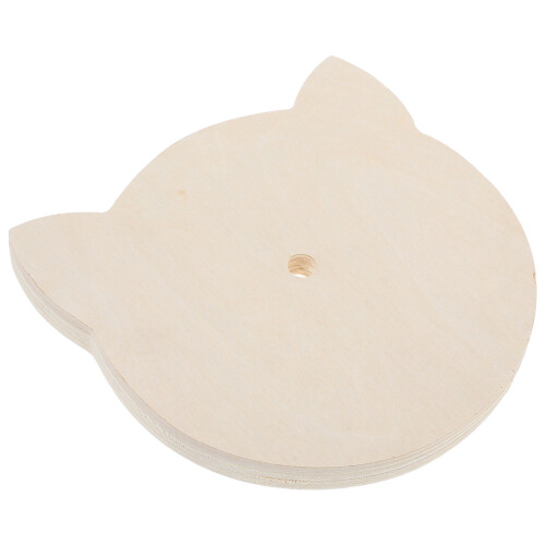 3Pièces Murale Chat, Bois Durable Khaki Pour Jeux DIY 1