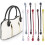 1Paire Bretelle Sac À Main Cuir Véritable Café, Élégante Robuste 7
