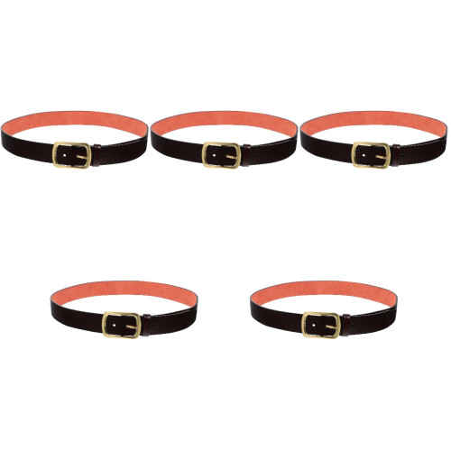 5Pièces Ceintures Café En Cuir Cadeau Élégant 2