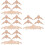 4Ensembles Élément Bois Sculpté Beige Pour Ornement Design 4