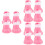 12Pièces Chaussures Chats Silicone Rose Bottes Anti- Ajustables 8