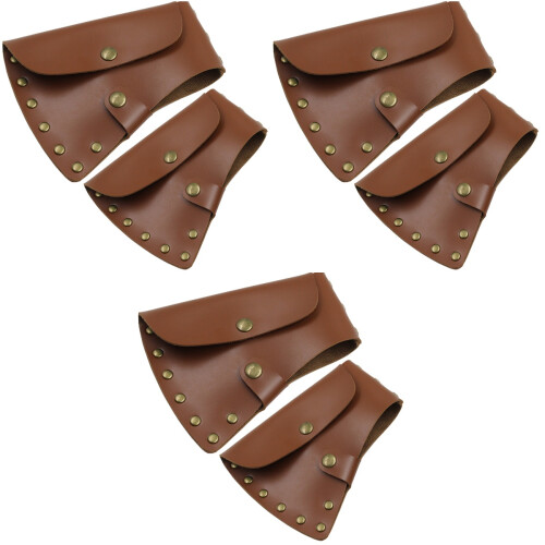 6Pièces Étuis Portables En Cuir Pour Protection De Marron 2