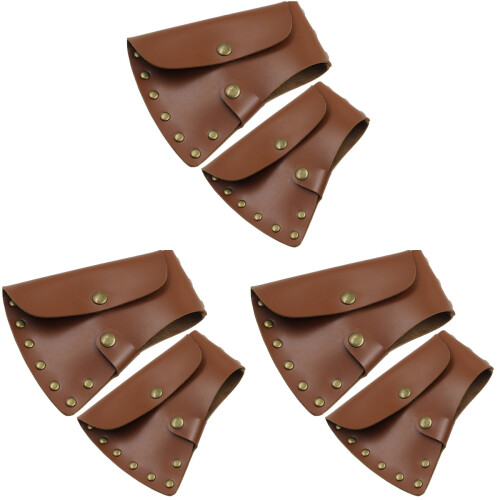 6Pièces Étuis Portables En Cuir Pour Protection De Marron 1