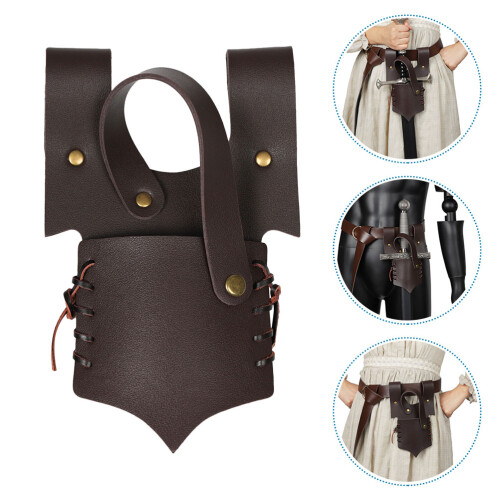 2Pièces Support D'épée En Cuir PU , Idéal Costume Médiéval 2