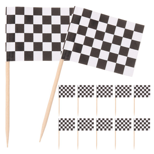 1440Pièces Pics À Drapeaux Carreaux Noir Pour De Course