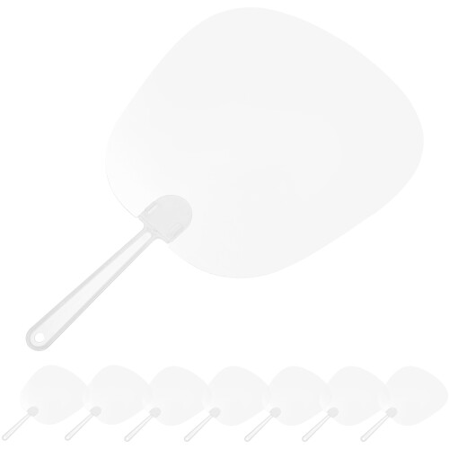 32Pièces Éventails PVC Blancs Rigides Pour Créations DIY Décoration
