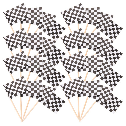 1440Pièces Pics À Drapeaux Carreaux Noir Pour De Course 2
