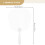 32Pièces Éventails PVC Blancs Rigides Pour Créations DIY Décoration 4