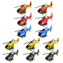 24Pièces Jouets Hélicoptères Tirés Pour Jeux D'enfants Multicolores