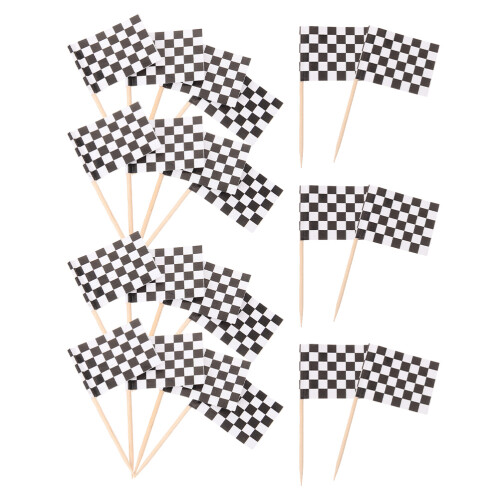1440Pièces Pics À Drapeaux Carreaux Noir Pour De Course 1
