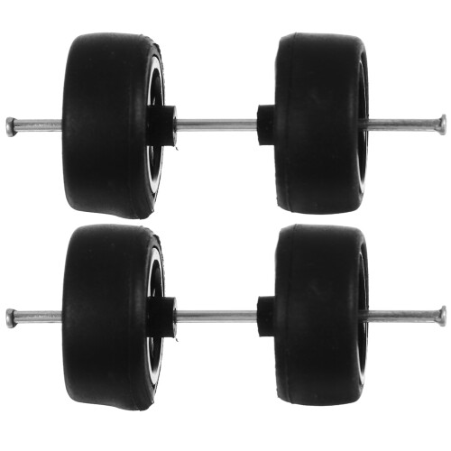 1Ensemble Roues Noires En Caoutchouc Pour Accessoires Rc 1:64