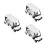 3Pièces Golf Miniature Blanche Alliage Collection Décor Enfant 8