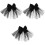 3Pièces Voile Noir Barrette Multi-Couches Tulle 4