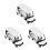 3Pièces Golf Miniature Blanche Alliage Collection Décor Enfant 10