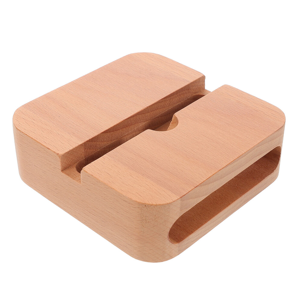 3Pcs Wooden Phone Sound Amplifier Stand Portable Mobile Holder Beige 3014198047515