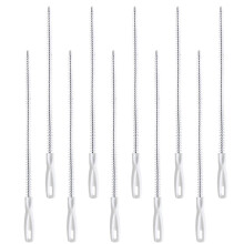 20Pcs White Shower Drain Cleaner Brush Bendable Hair Remover Tool