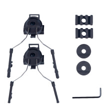 3Pièces Rail Casque Rapide Noir Outdoor Pièces Premium Résistantes