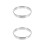 2Pcs Stainless Steel Pizza Rings Silver Kitchen Baking Tools 7