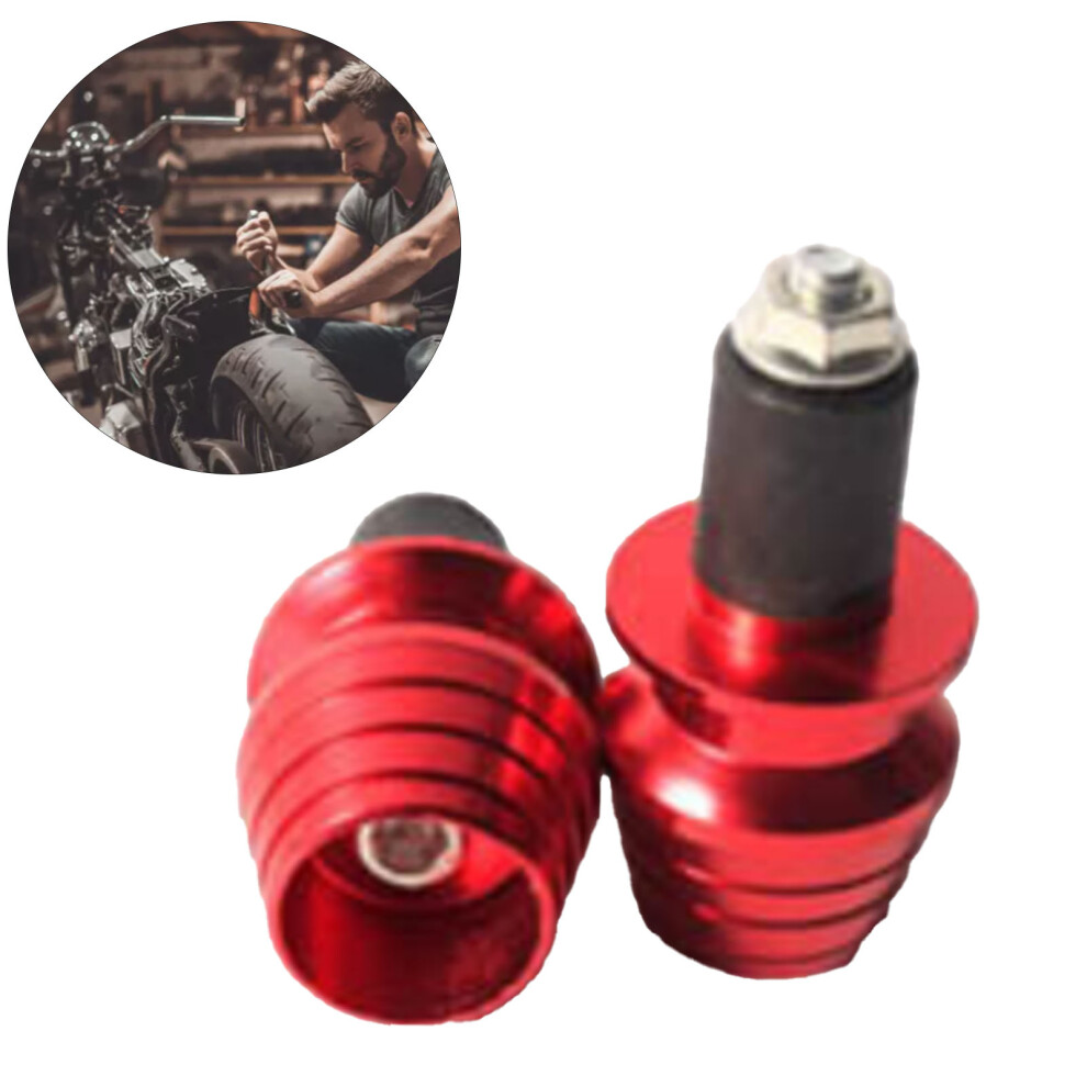 Aluminum Alloy Motorcycle Handlebar Plugs 7Cm Grip End Caps Red 9331380896251