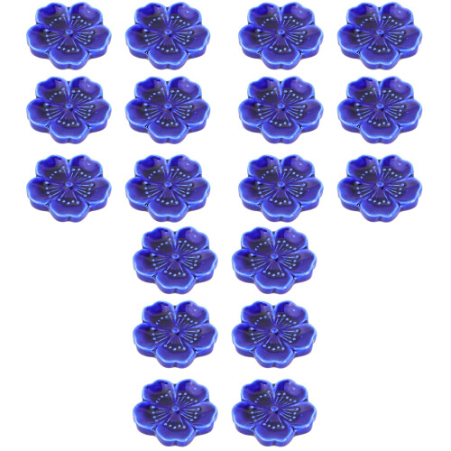 18Pcs Cute Dark Blue Ceramic Chopstick Pillow for Table Cleanliness 2