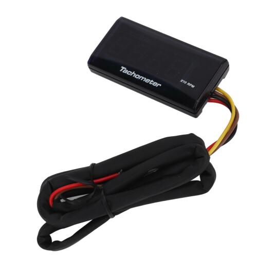 Motorcycle DC 12V Tachometer LCD Rainproof Backlight 60x30x13mm