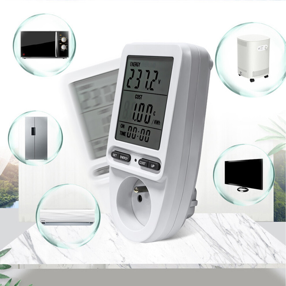 Smart Power Socket Digital Display Energy Meter 0.0W-9.999W 8011371927386