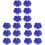 18Pcs Cute Dark Blue Ceramic Chopstick Pillow for Table Cleanliness 2
