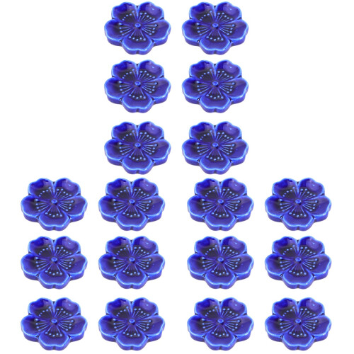 18Pcs Cute Dark Blue Ceramic Chopstick Pillow for Table Cleanliness 1