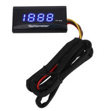 Wasserdichter DC 12V Motorrad-Tachometer LCD Blaues Hintergrundlicht 60x30mm