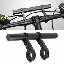 Versatile 20CM Black Bike Handlebar Extender with Stable Clamping