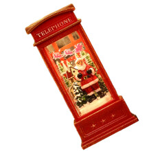 Charmante Telefonzellen-Schneekugel-Laterne für Weihnachtsdekoration