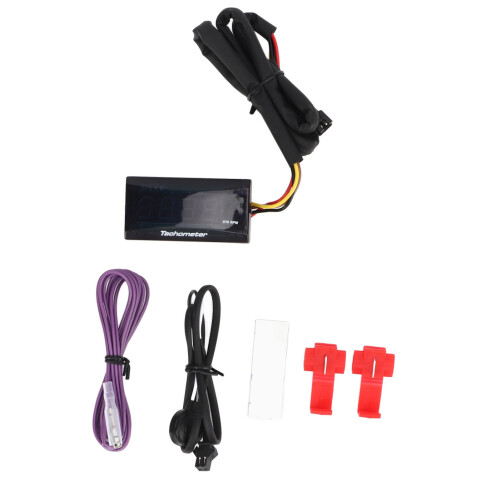 Motorcycle Tachometer DC 12V LCD Waterproof Backlight 60x30mm Green 2