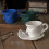 Tasse à café et soucoupe ensemble avec cuillère en-Vert 5