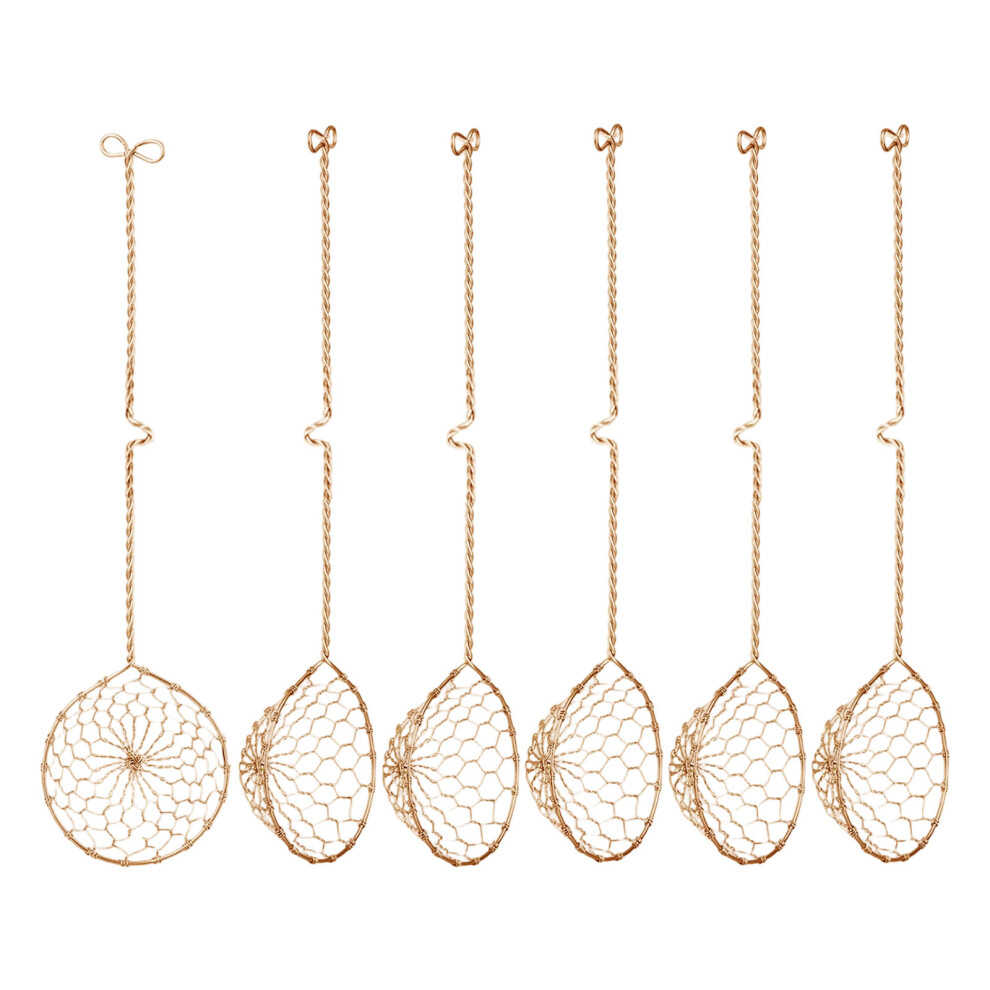 Pack Of 6 Fine Filter Strainers Nonrust Steel Nonslip-Brass 7627000697257