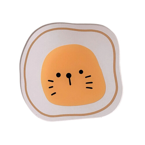 Irregular Acrylic Coasters Heat Resistant Nonslip Cup-Yellow
