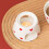 Uniforme verwarming keramische chocoladefonduebeker met-Rood 7