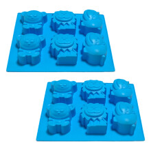 2Pcs Food Grade Silicone 6 Cavity Dessert Molds Heat Resistant