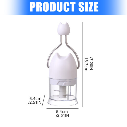 Ergonomic Manual Garlic Press Multifunctional Cooking-White 2