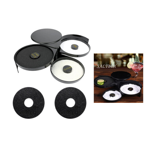 3 Tiers Rotating Salt Rimmer Modern Plastic Condiment Box-A 1
