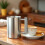 Dumbbell Design 100 ml Wasserflasche aus 304 Edelstahl mit-4 7