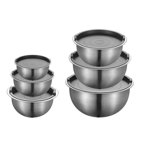 Multipurpose Kitchen Bowl Nonrust Steel-Six piece set withou