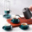 Elegant ceramics Coffee Cup and Dish Set 8OZ Capacity-Red 4