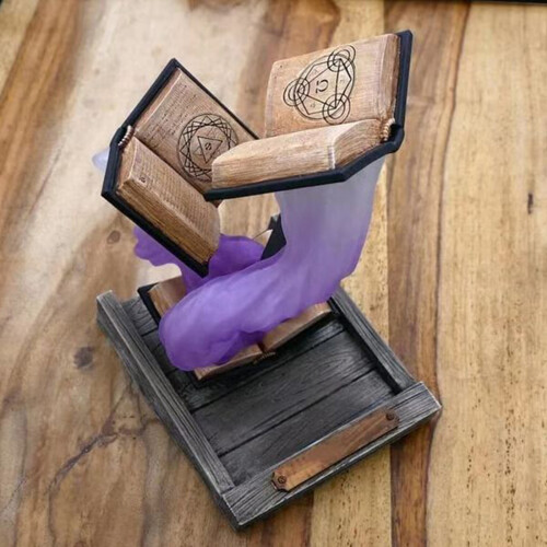 Resin Hand-Painted Magic Dice Tower with Tray for Tabletop Games 1