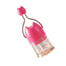 Plastic Manual Garlic Processor Ergonomic Grip for-Pink