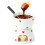 Ceramic Chocolate Fondue Cup Large Capacity-white peach heart 1