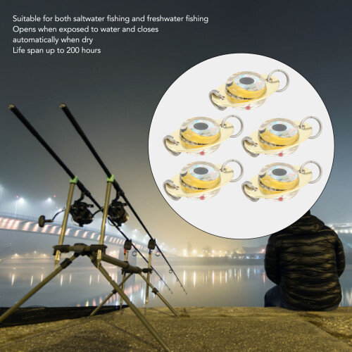 5 Stück Unterwasser-ABS-LED-Köderlicht, Rot, 150mAh Batterie 2