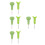 8Pièces Braille Vert Durable Pour Apprentissage Aveugle 7