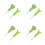 8Pièces Braille Vert Durable Pour Apprentissage Aveugle 8