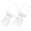 4Pcs Durable White Plastic Flower Basket Holders for Funeral Use 1