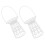 4Pcs Durable White Plastic Flower Basket Holders for Funeral Use 3